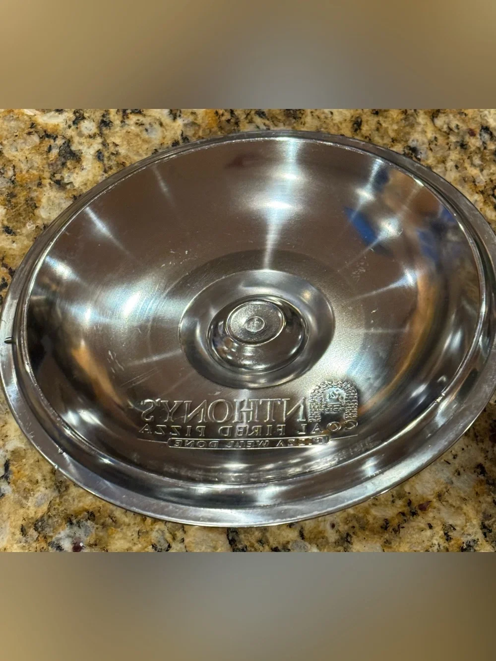 Anthony Coal Fired Pizza: Promo: Stainless Steel Pan 9.5” Lid Only - Silver
